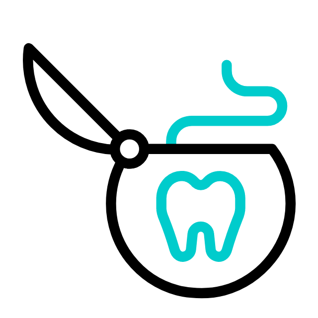 Decorative dental floss animation